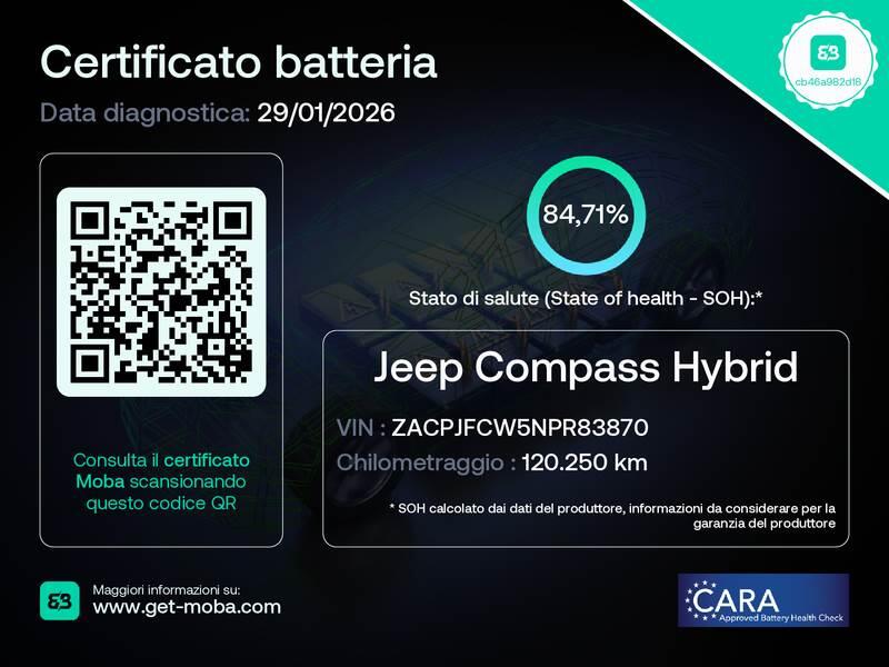 Jeep Compass SUV 1.3 T4 PHEV 190CV BUSINESS PLUS 4XE AUTO - foto 21