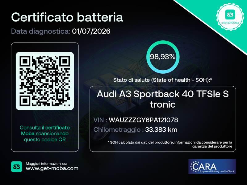 Audi A3 BERLINA 40 TFSI E S TRONIC BUSINESS S.BACK - foto 21